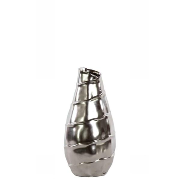 Urban Trends Collection Ceramic Vase Silver 11418